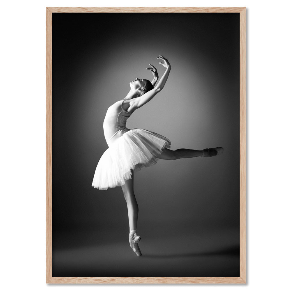 アート・デザイン・音楽 No.29 BALLERINA Ballerina White Dress Art Print. B&W Ballet Dancer Poster – Print