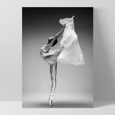 Ballerina Pose VI - Art Print, Poster, Stretched Canvas, or Framed Wall Art Print, shown as a stretched canvas or poster without a frame