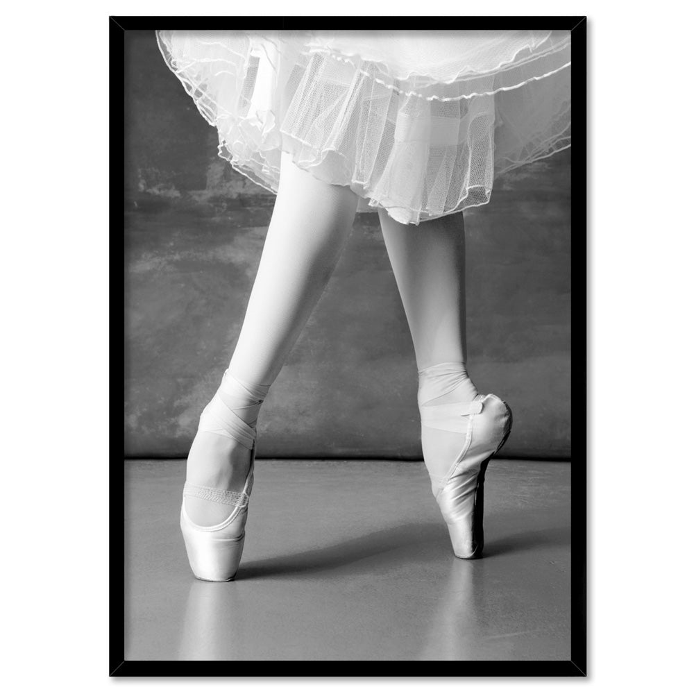 Ballerina Close up - Art Print, Poster, Stretched Canvas, or Framed Wall Art Print, shown in a black frame