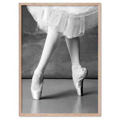 Ballerina Close up - Art Print, Poster, Stretched Canvas, or Framed Wall Art Print, shown in a natural timber frame