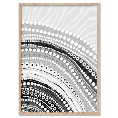 Blooming Female II B&W - Art Print by Leah Cummins, Poster, Stretched Canvas, or Framed Wall Art Print, shown in a natural timber frame