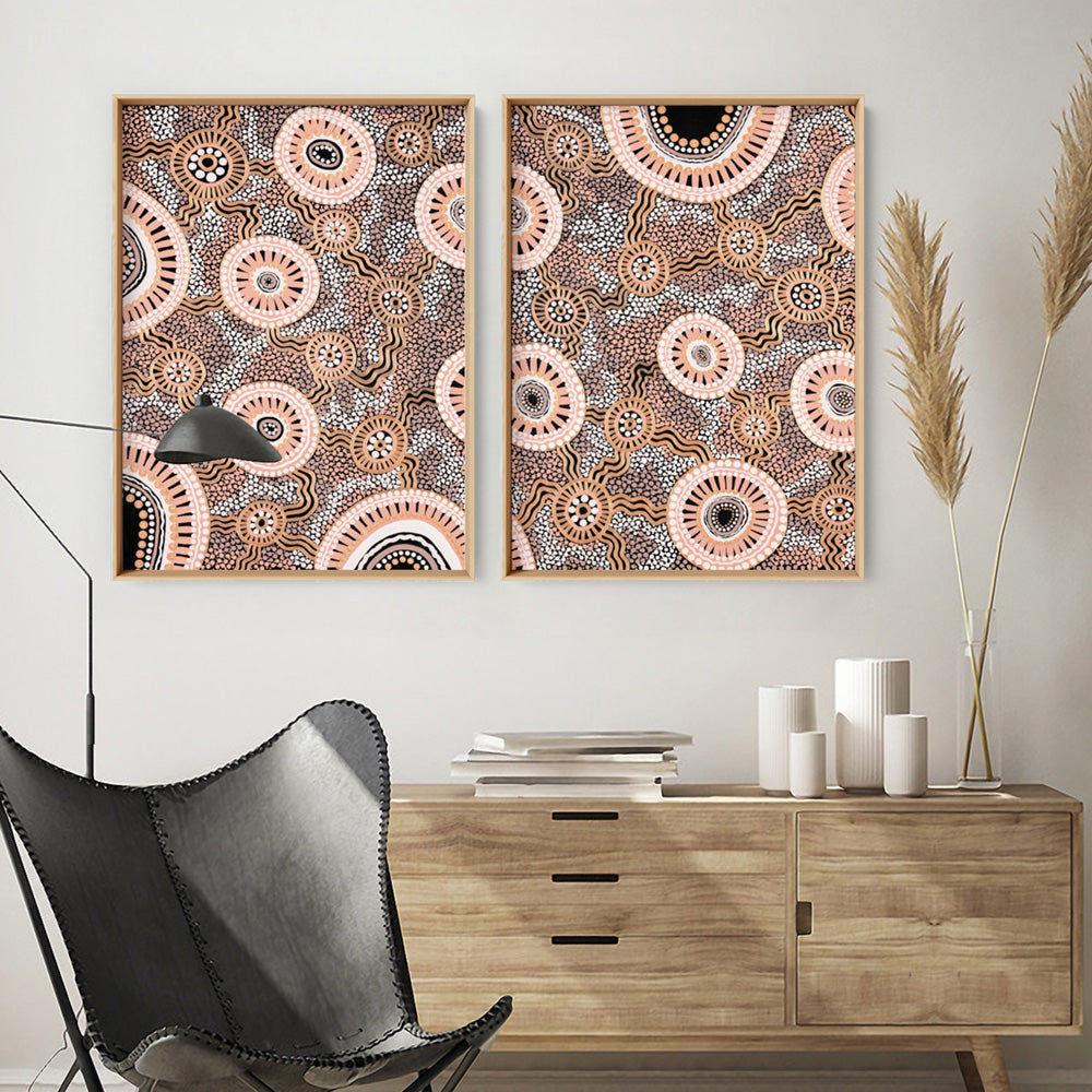 Connected Dreams I - Art Print by Leah Cummins, Poster, Stretched Canvas or Framed Wall Art, shown framed in a home interior space