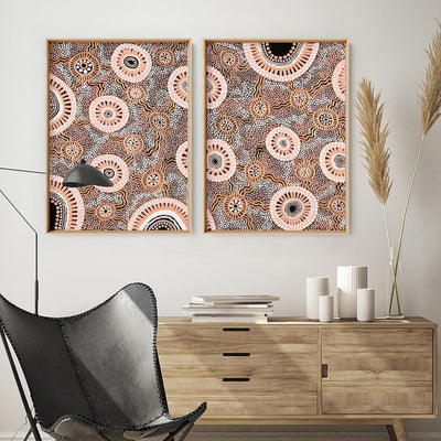 Connected Dreams I - Art Print by Leah Cummins, Poster, Stretched Canvas or Framed Wall Art, shown framed in a home interior space