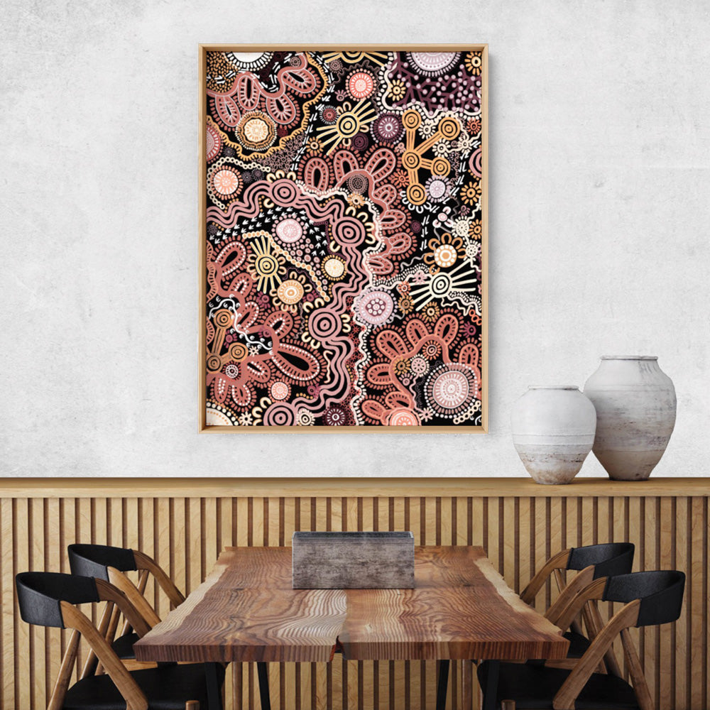 Country in Colour I - Art Print by Leah Cummins, Poster, Stretched Canvas or Framed Wall Art Prints, shown framed in a room