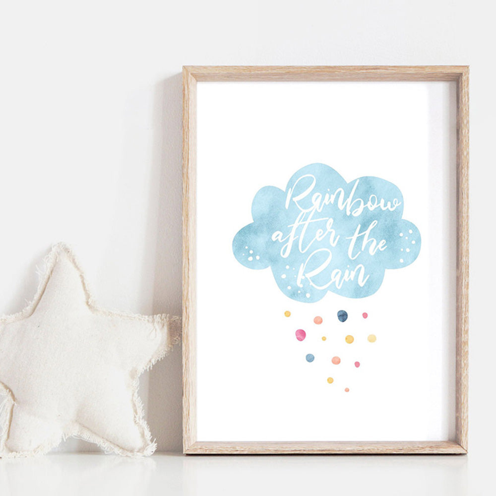 Pastel Bohemian Cloud | Rainbow After the Rain - Art Print, Poster, Stretched Canvas or Framed Wall Art Prints, shown framed in a room