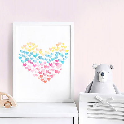 Heart of Hearts - Art Print, Poster, Stretched Canvas or Framed Wall Art Prints, shown framed in a room