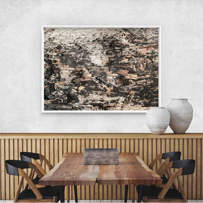 Gumtree | Burnt Ironbark - Art Print, Poster, Stretched Canvas or Framed Wall Art Prints, shown framed in a room