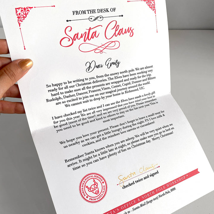 personalized letter from santa free template