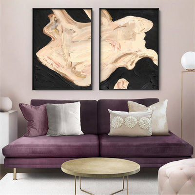 Noir and Blanc III - Art Print by Nicole Schafter, Poster, Stretched Canvas or Framed Wall Art, shown framed in a home interior space