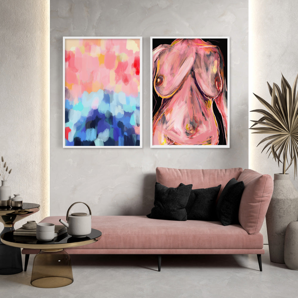 Bright Lights I - Art Print by Nicole Schafter, Poster, Stretched Canvas or Framed Wall Art, shown framed in a home interior space