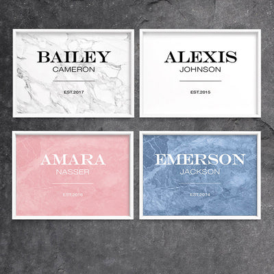 Custom Personalised Name | Marfa Style - Art Print, Poster, Stretched Canvas or Framed Wall Art, Close up View of Print Resolution