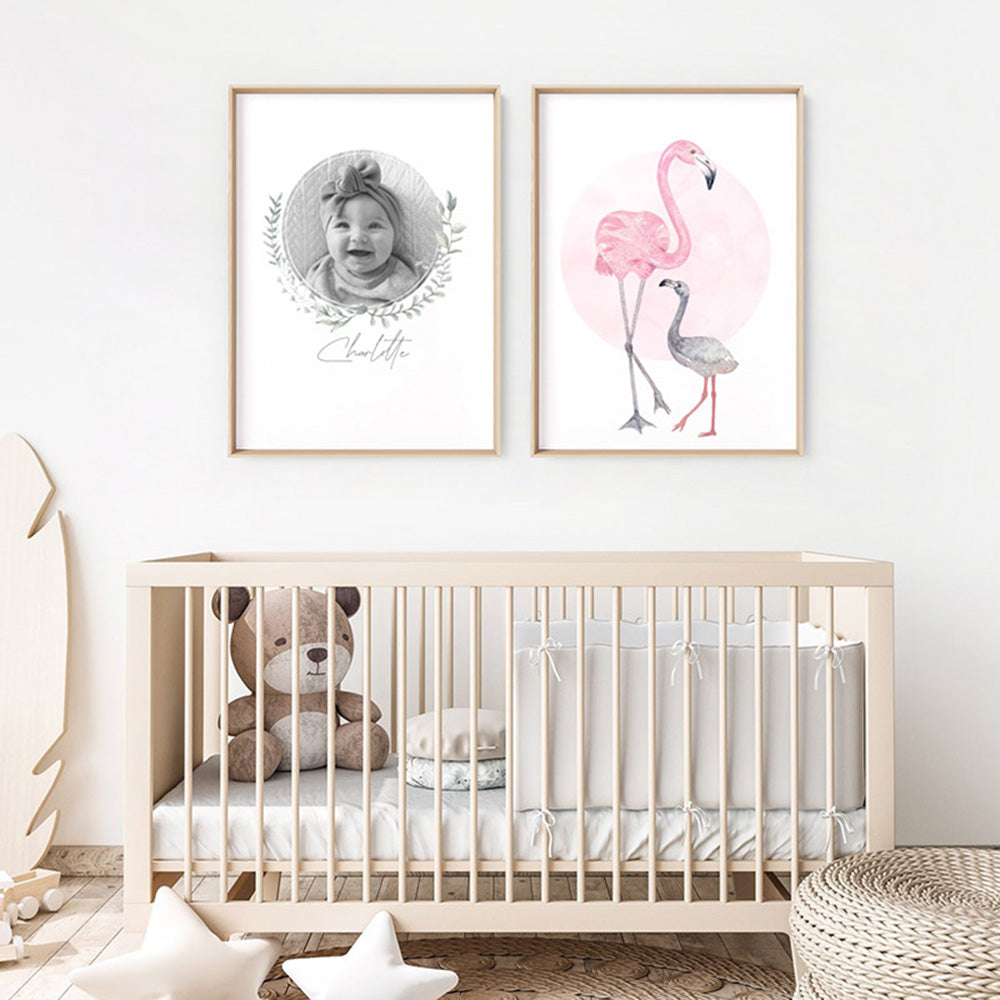 Custom Kids / Baby Photo & Name Design - Art Print, Poster, Stretched Canvas or Framed Wall Art, Close up View of Print Resolution