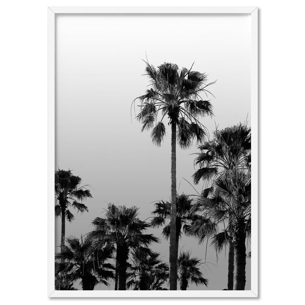 California Art Print. Monochrome Palms. Minimal Decor Poster – Print ...