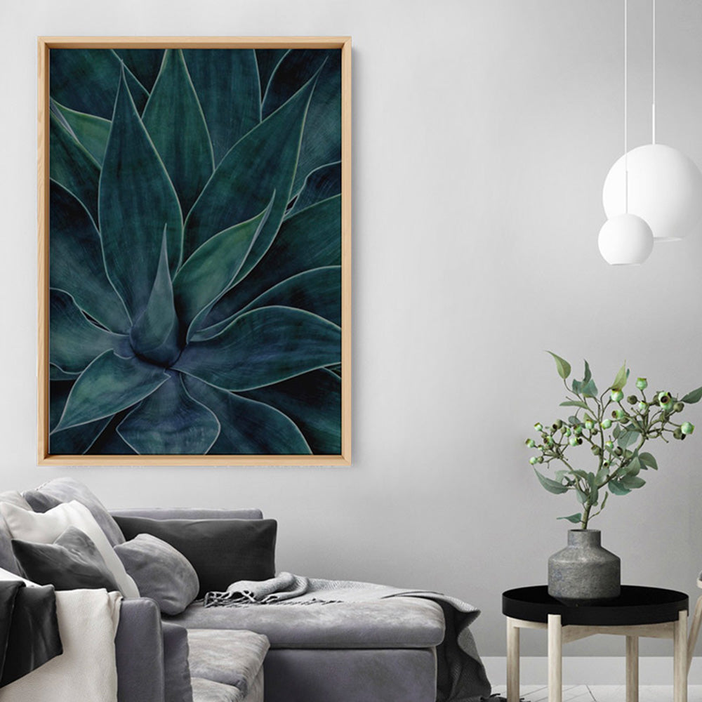 Dark Agave - Art Print, Poster, Stretched Canvas or Framed Wall Art Prints, shown framed in a room