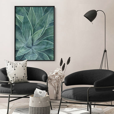 Agave Detail I - Art Print, Poster, Stretched Canvas or Framed Wall Art Prints, shown framed in a room