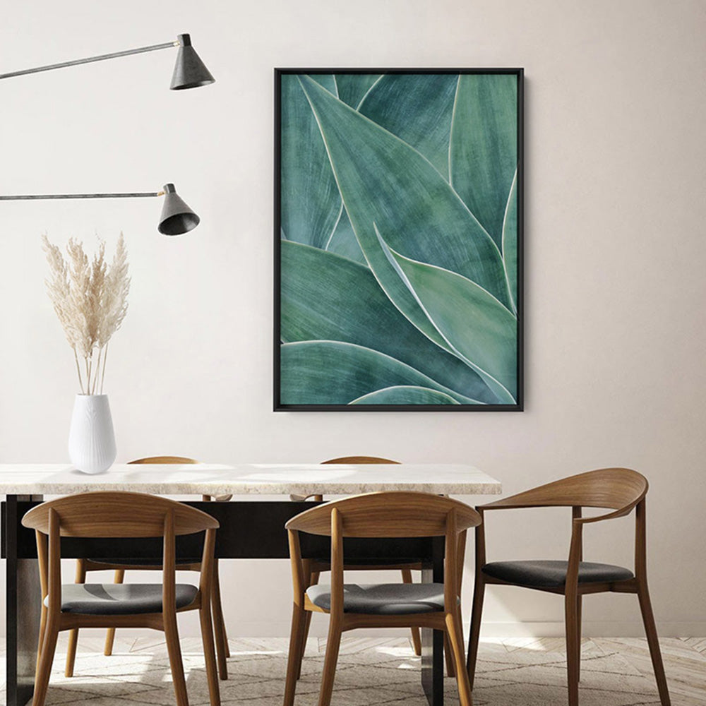 Agave Detail II - Art Print, Poster, Stretched Canvas or Framed Wall Art Prints, shown framed in a room