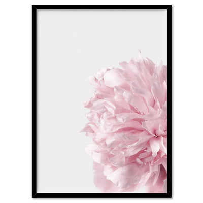 Peonies Bunch I - Art Print, Poster, Stretched Canvas, or Framed Wall Art Print, shown in a black frame