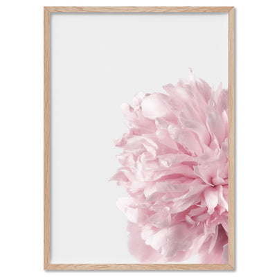 Peonies Bunch I - Art Print, Poster, Stretched Canvas, or Framed Wall Art Print, shown in a natural timber frame