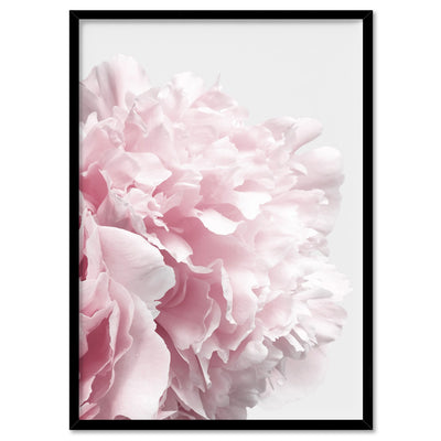 Peonies Bunch III - Art Print, Poster, Stretched Canvas, or Framed Wall Art Print, shown in a black frame