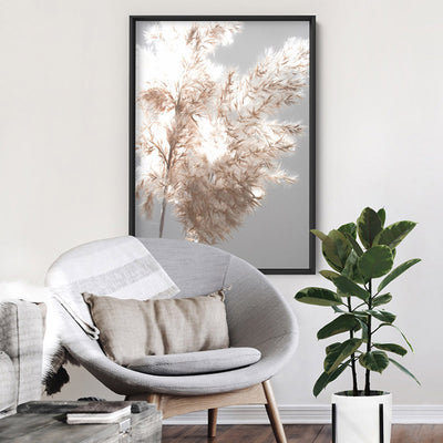 Pampas Grass Ethereal Light II - Art Print, Poster, Stretched Canvas or Framed Wall Art Prints, shown framed in a room