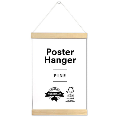 Poster hanger in Australian Pine, Natural Oak Colour