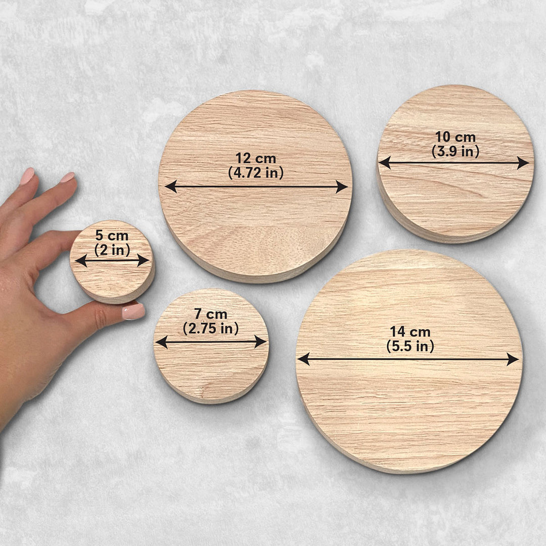 Round Oak Wall Hook Modern Scandi Design Wooden Hooks