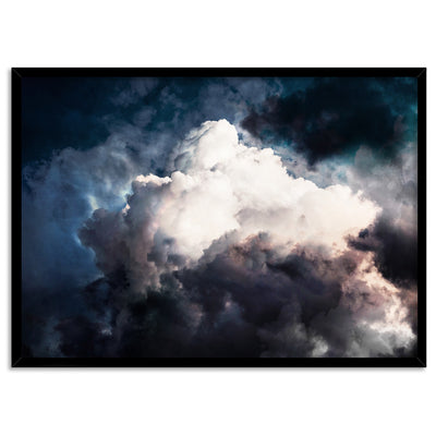 Dark Stormy Clouds in the Sky I - Art Print, Poster, Stretched Canvas, or Framed Wall Art Print, shown in a black frame