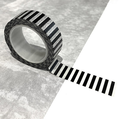 Washi Tape in Black & White Stripes