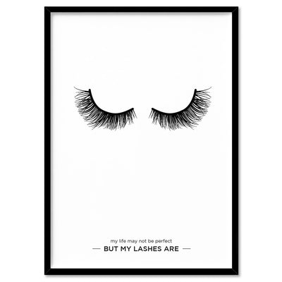 Perfect Eyelashes - Art Print, Poster, Stretched Canvas, or Framed Wall Art Print, shown in a black frame