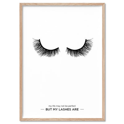 Perfect Eyelashes - Art Print, Poster, Stretched Canvas, or Framed Wall Art Print, shown in a natural timber frame