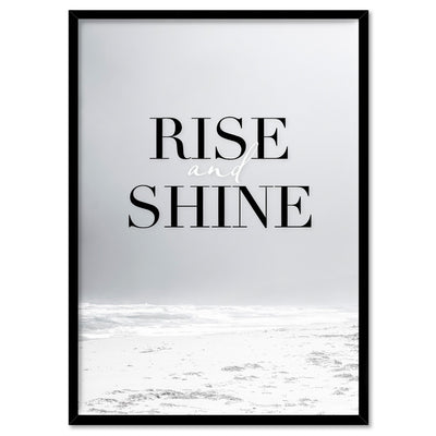 Rise and Shine - Art Print, Poster, Stretched Canvas, or Framed Wall Art Print, shown in a black frame