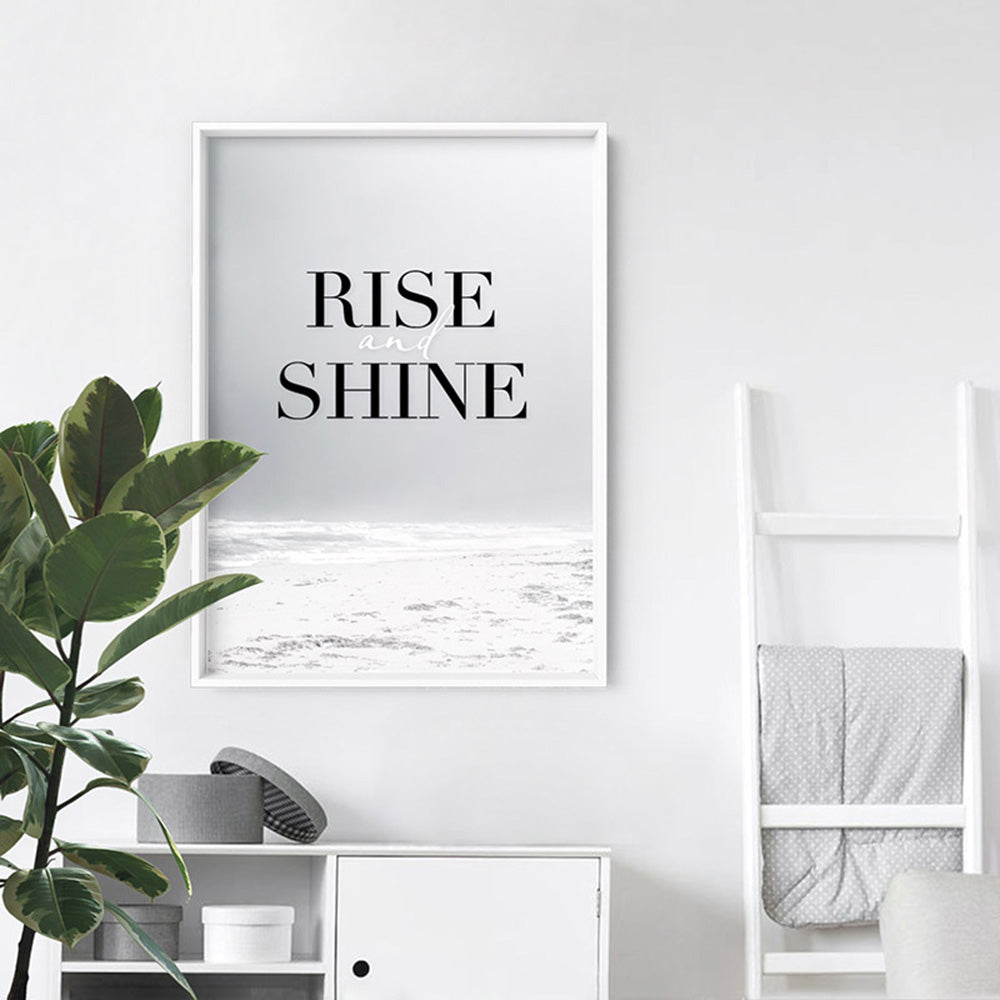 Rise and Shine - Art Print, Poster, Stretched Canvas or Framed Wall Art Prints, shown framed in a room