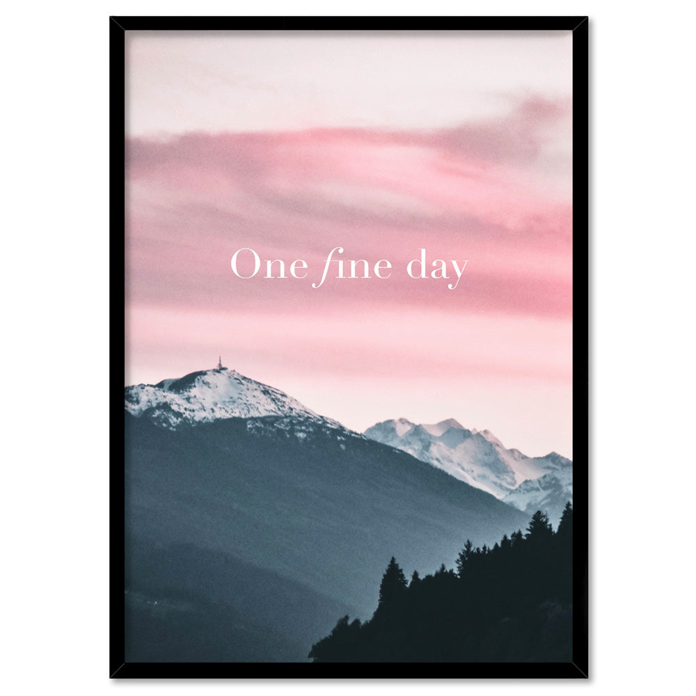 One Fine Day - Art Print, Poster, Stretched Canvas, or Framed Wall Art Print, shown in a black frame