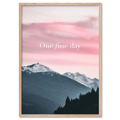 One Fine Day - Art Print, Poster, Stretched Canvas, or Framed Wall Art Print, shown in a natural timber frame
