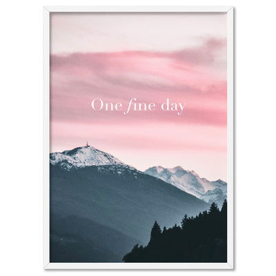One Fine Day - Art Print, Poster, Stretched Canvas, or Framed Wall Art Print, shown in a white frame