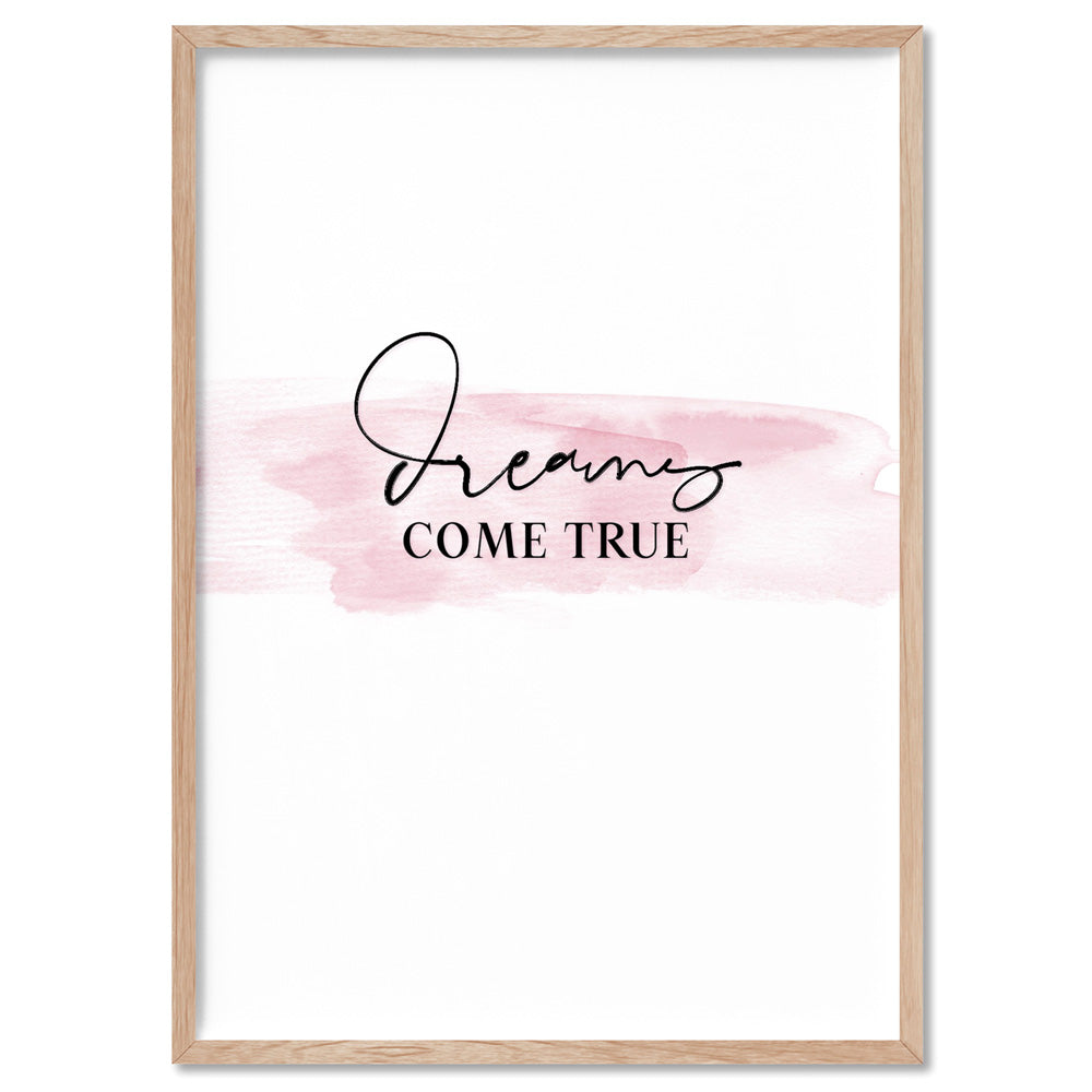 Dreams Come True - Art Print, Poster, Stretched Canvas, or Framed Wall Art Print, shown in a natural timber frame