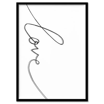 Love Script - Art Print, Poster, Stretched Canvas, or Framed Wall Art Print, shown in a black frame