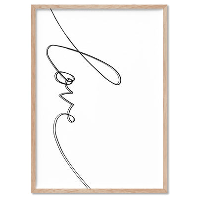 Love Script - Art Print, Poster, Stretched Canvas, or Framed Wall Art Print, shown in a natural timber frame