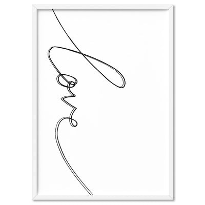 Love Script - Art Print, Poster, Stretched Canvas, or Framed Wall Art Print, shown in a white frame