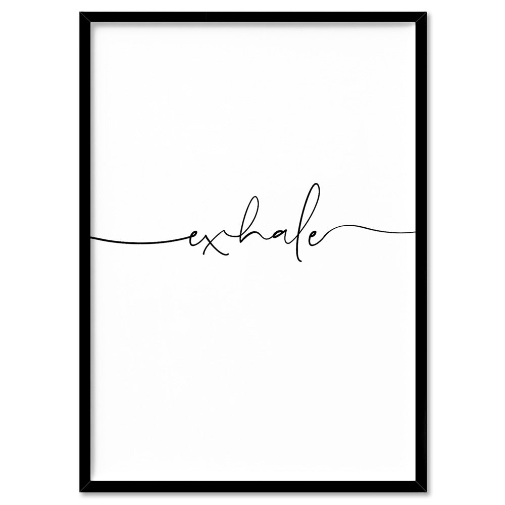 Exhale - Art Print, Poster, Stretched Canvas, or Framed Wall Art Print, shown in a black frame