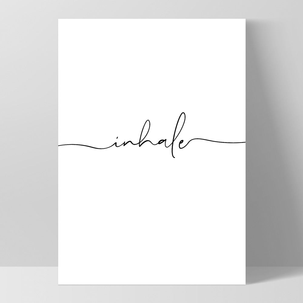 Inhale - Art Print, Poster, Stretched Canvas, or Framed Wall Art Print, shown as a stretched canvas or poster without a frame
