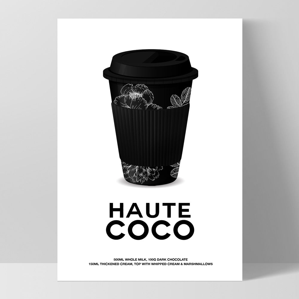 Haute Coco - Art Print, Poster, Stretched Canvas, or Framed Wall Art Print, shown as a stretched canvas or poster without a frame