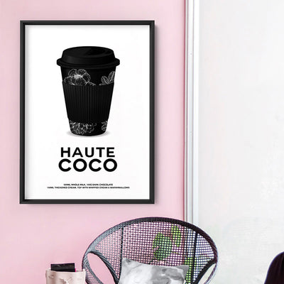 Haute Coco - Art Print, Poster, Stretched Canvas or Framed Wall Art Prints, shown framed in a room