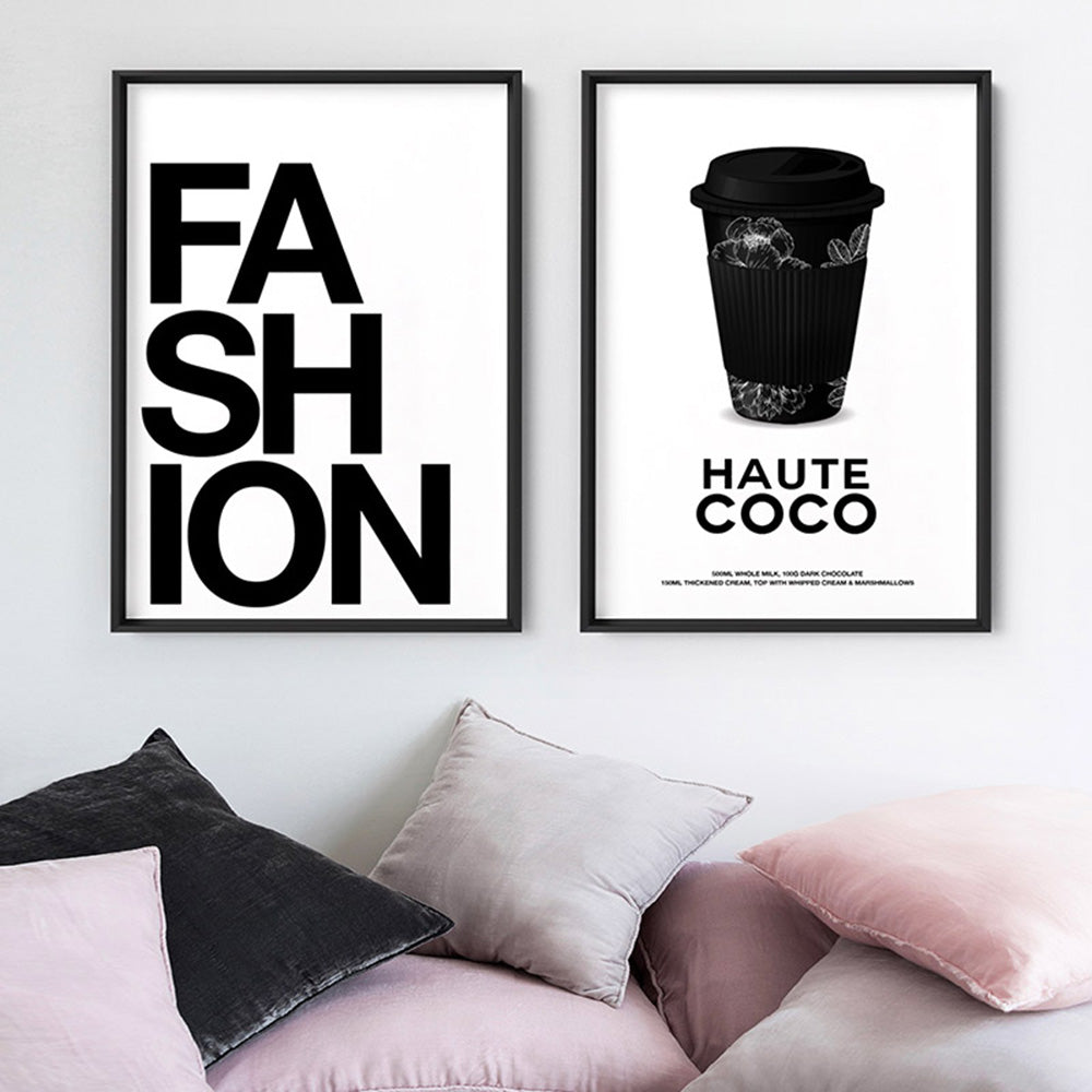 Haute Coco - Art Print, Poster, Stretched Canvas or Framed Wall Art, shown framed in a home interior space