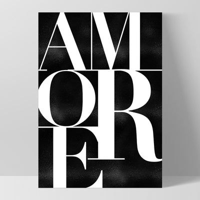 Amore - Art Print, Poster, Stretched Canvas, or Framed Wall Art Print, shown as a stretched canvas or poster without a frame