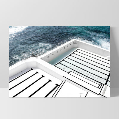 Bondi Icebergs Pool I - Art Print, Poster, Stretched Canvas, or Framed Wall Art Print, shown as a stretched canvas or poster without a frame