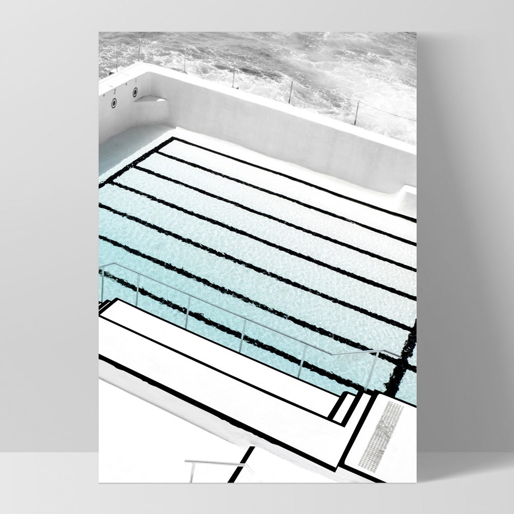Bondi Icebergs Pool III - Art Print, Poster, Stretched Canvas, or Framed Wall Art Print, shown as a stretched canvas or poster without a frame