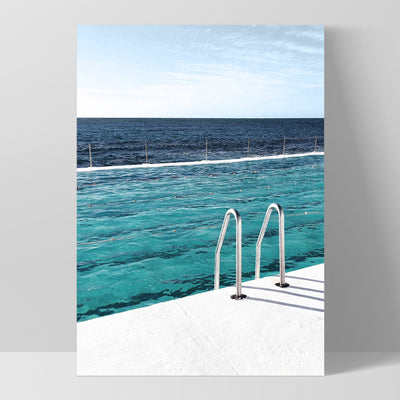 Bondi Icebergs Pool V - Art Print, Poster, Stretched Canvas, or Framed Wall Art Print, shown as a stretched canvas or poster without a frame