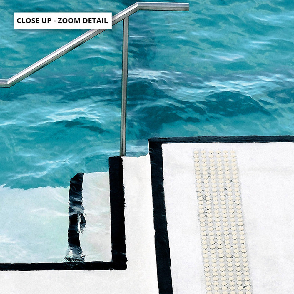 Bondi Icebergs Pool VI - Art Print, Poster, Stretched Canvas or Framed Wall Art, Close up View of Print Resolution