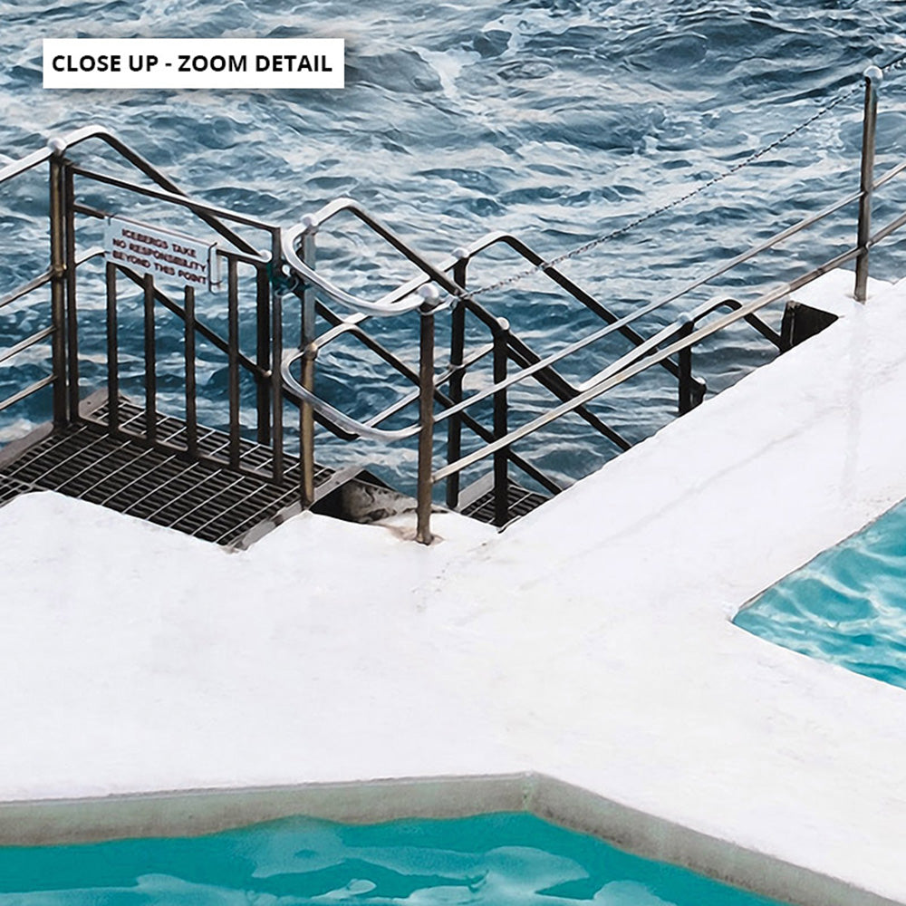 Bondi Icebergs Pool VIII - Art Print, Poster, Stretched Canvas or Framed Wall Art, Close up View of Print Resolution